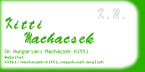 kitti machacsek business card